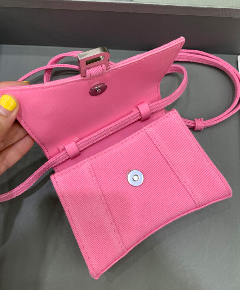 Balenciaga Hourglass Mini Tote Bag Pink