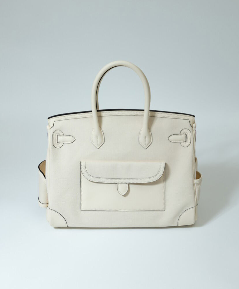 Hermes Birkin 35 Canvas   Swift Leather Cargo Cream