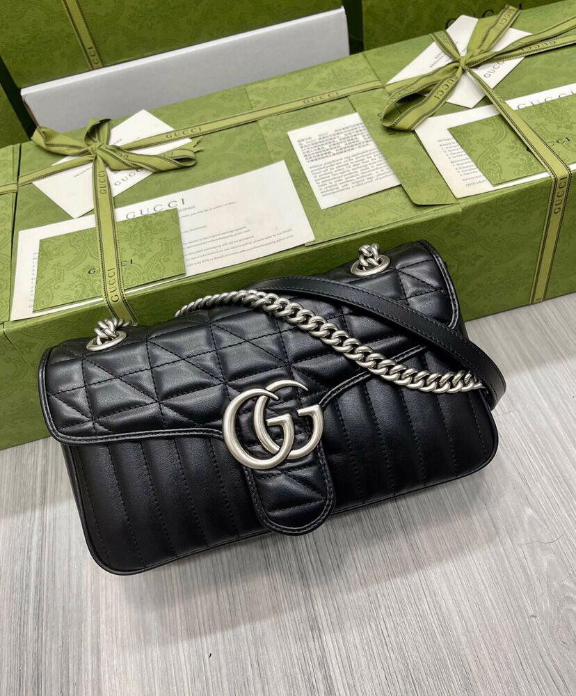 Gucci GG Marmont Small Shoulder Bag 443497 Black