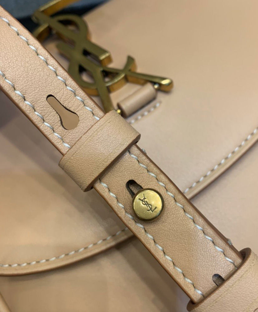 Saint Laurent Kaia mini leather shoulder bag Apricot