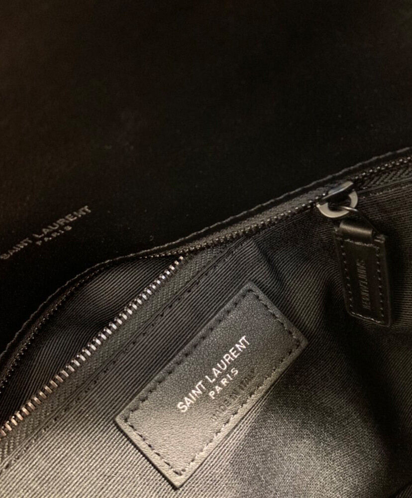 Saint Laurent Loulou Puffer Small Bag In Quilted Lambskin Black