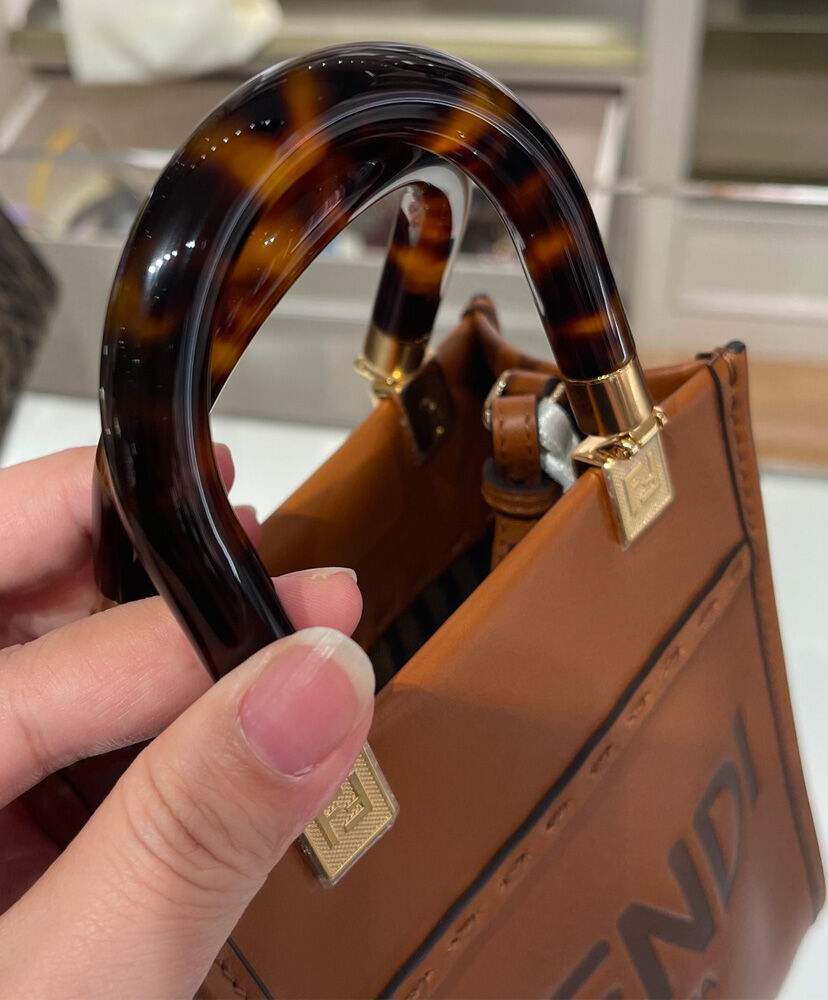 Fendi Mini Sunshine Shopper 8BS051 Coffee