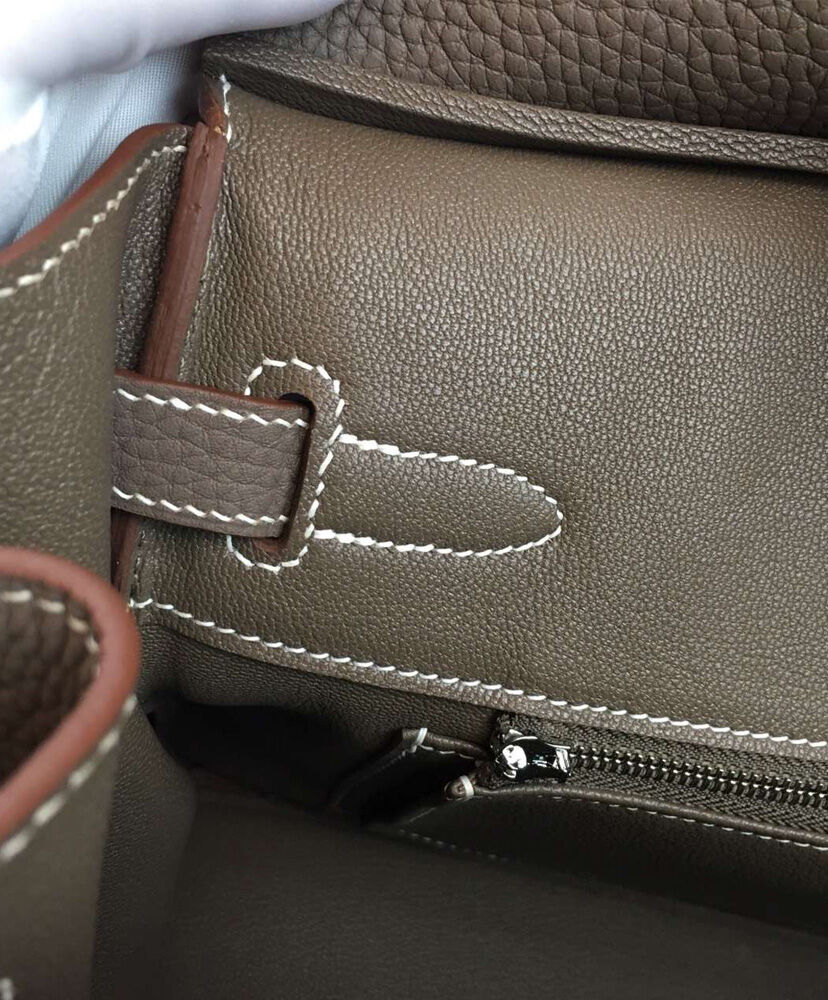 Hermes Birkin 30 Bag Togo Leather Dark Gray