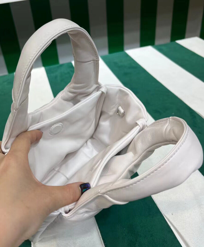 Prada Small Padded Prada Soft Nappa-leather Bag 1BA359 Cream