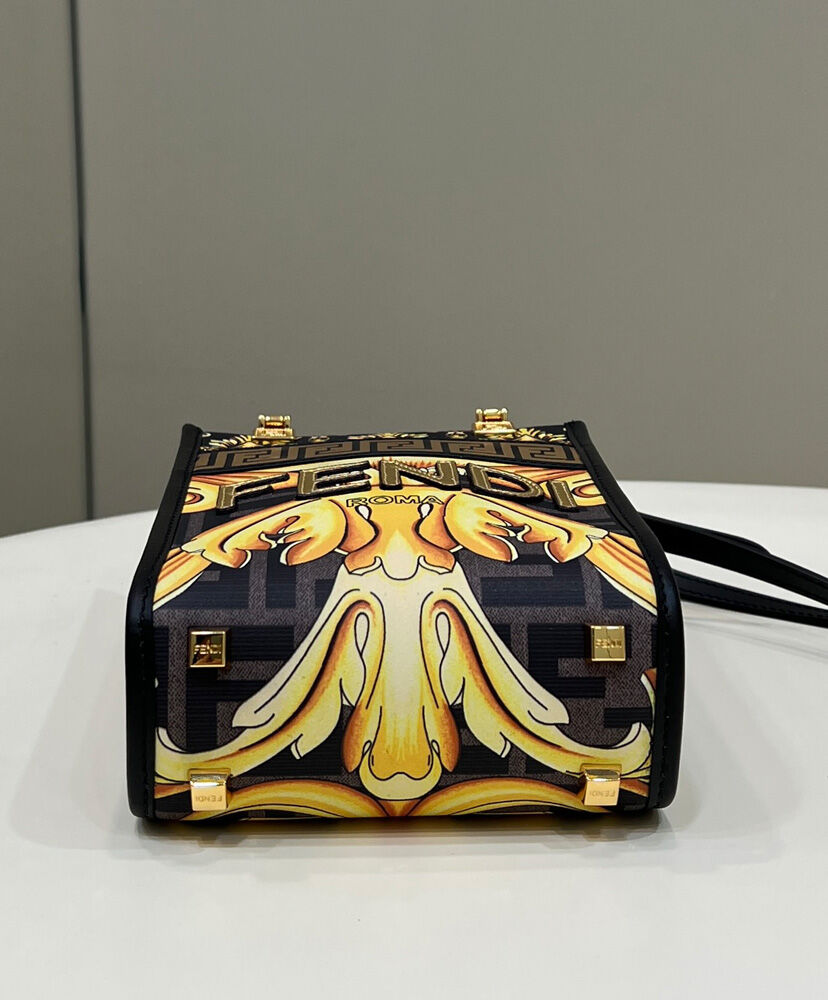 Fendi Mini Sunshine Shopper Black