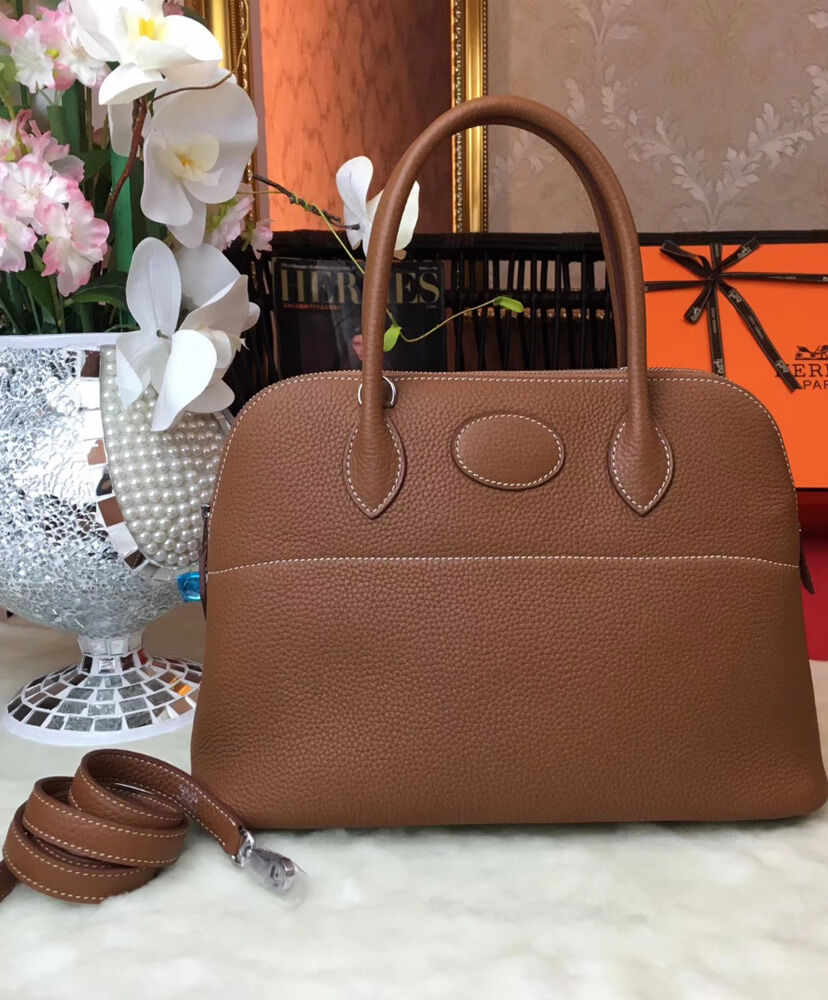 Hermes Bolide 31 Togo Leather Light Coffee