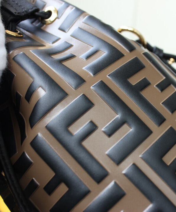 Fendi Mon Tresor Leather Mini-bag 8BS010 Coffee