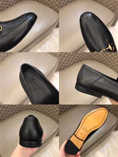 GUCCI BRIXTON HORSEBIT-DETAILED LEATHER COLLAPSIBLE-HEEL LOAFERS   LDG013