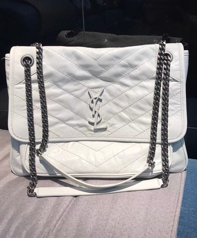 Saint Laurent Large Niki Chain Bag 4988940 White