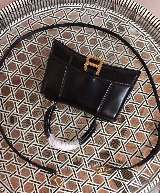 Balenciaga Hourglass XS Top Handle Bag Black