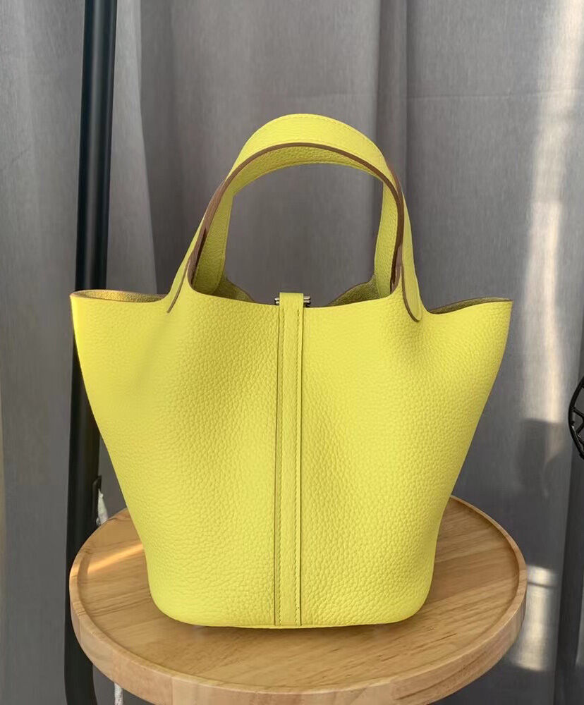 Hermes Picotin Lock Togo Bag 18cm Yellow