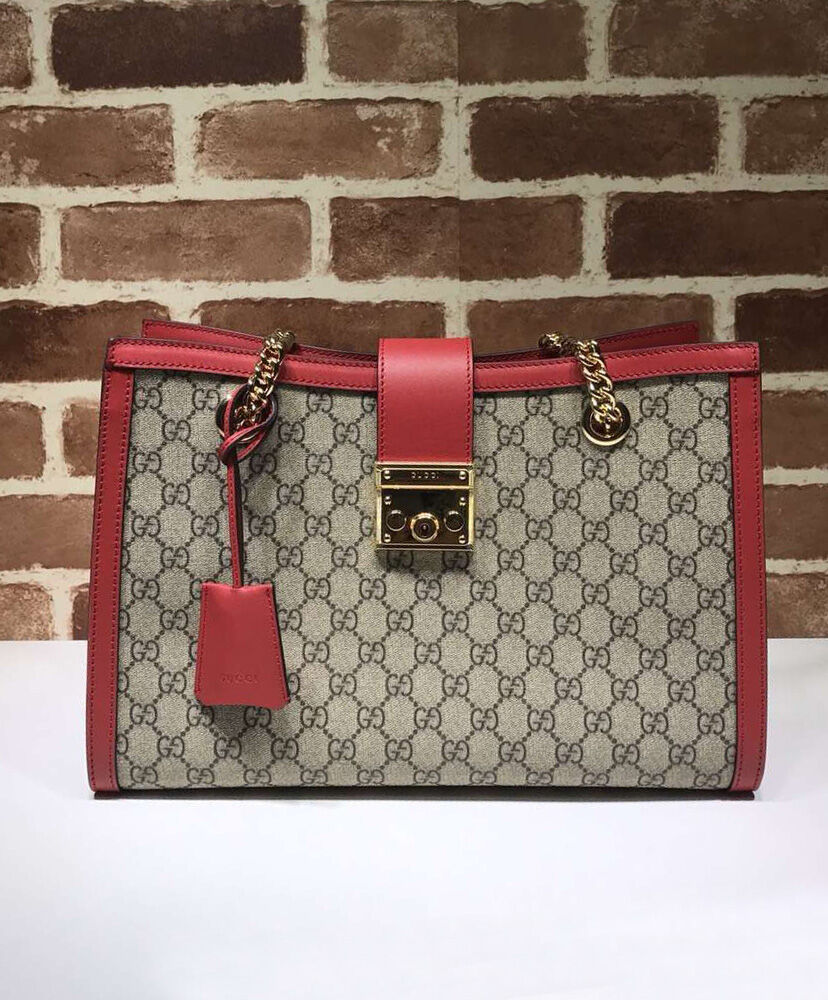 Gucci Padlock medium GG shoulder bag 479197 Red