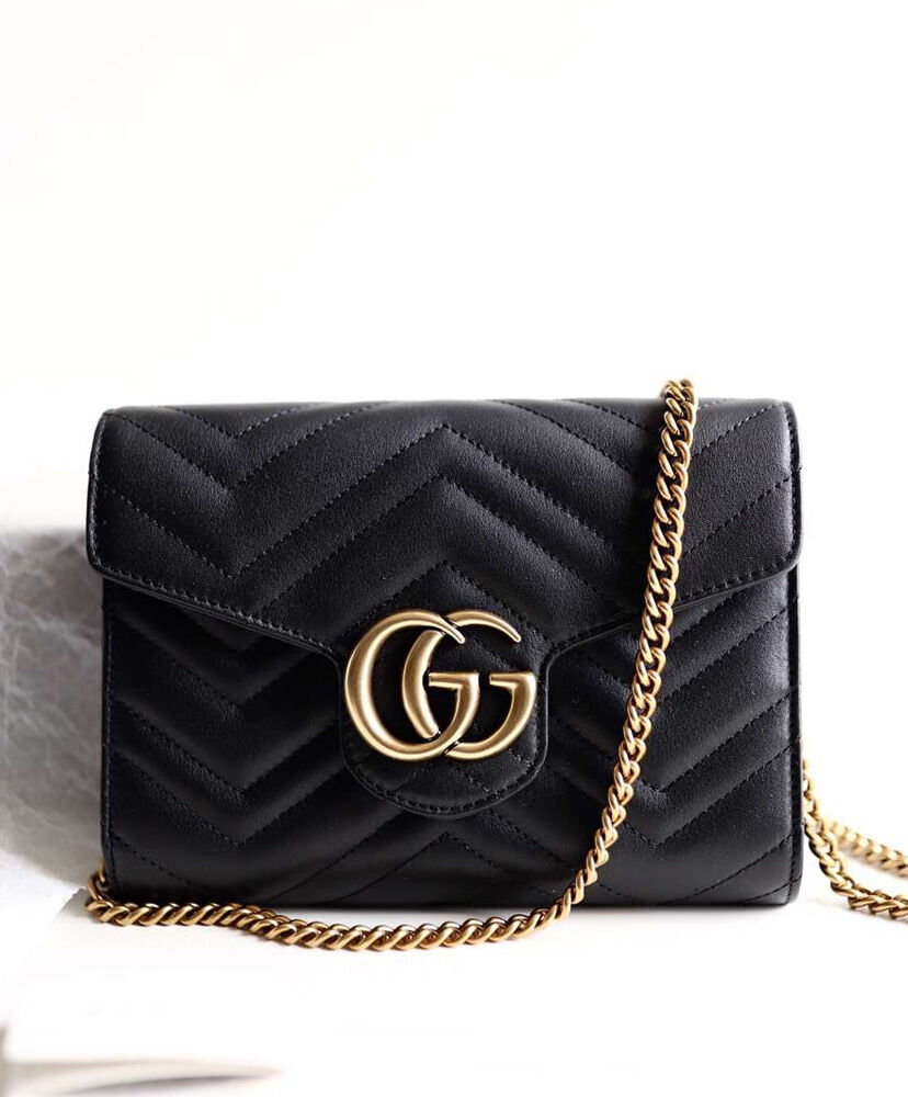 Gucci GG Marmont Matelasse Mini Bag 474575 Black