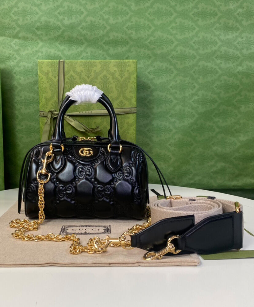 Gucci GG Matelasse Leather Mini Bag 702251 Black