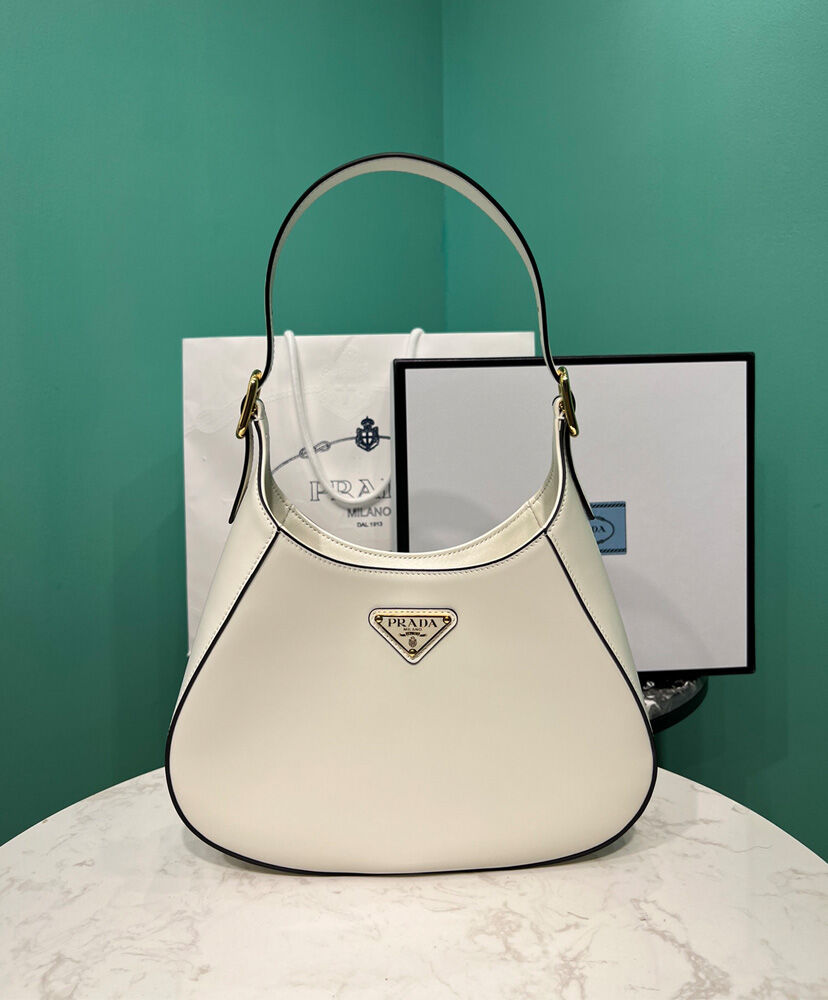 Prada Leather Shoulder Bag 1BC179 Cream