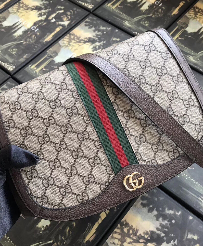 Gucci Ophidia GG small shoulder bag 601044 Dark Coffee