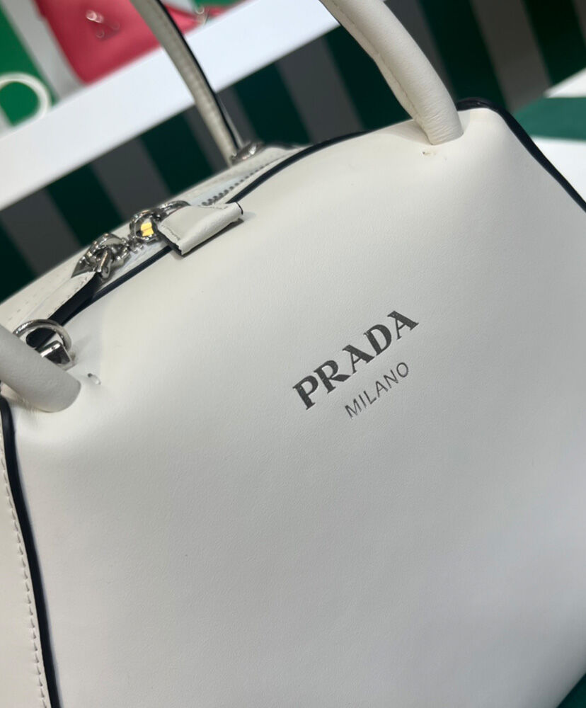 Prada Small Leather Prada Supernova Handbag 1BA366 Cream