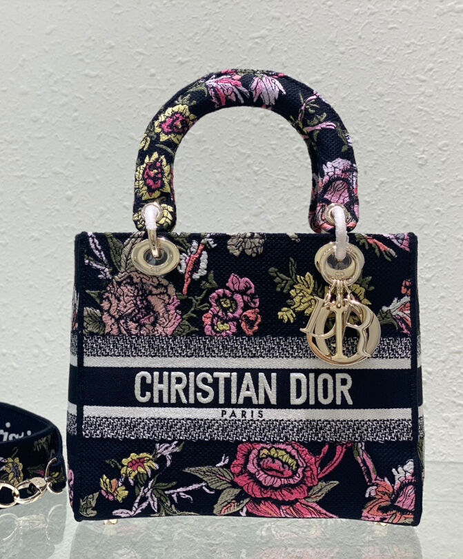 Christian Dior Medium Lady D-Lite Bag Black