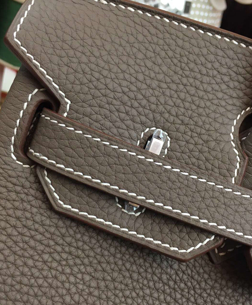 Hermes Birkin 30 Bag Togo Leather Dark Gray