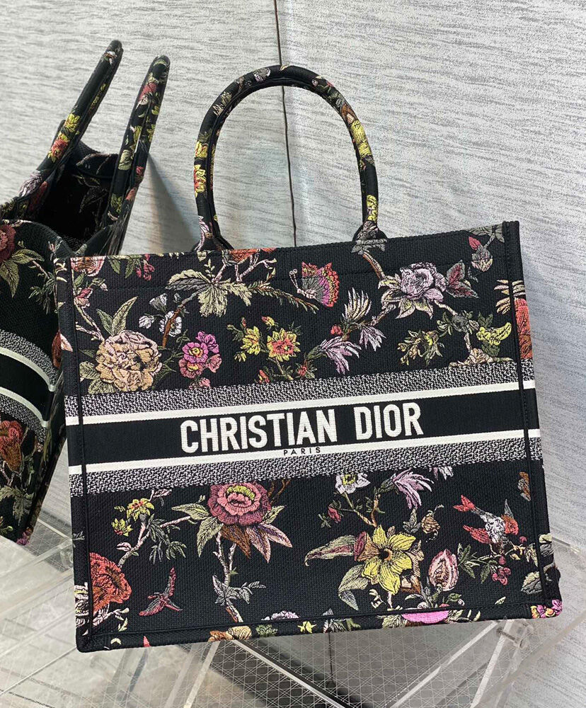 Christian Dior Large Dior Book Tote Black