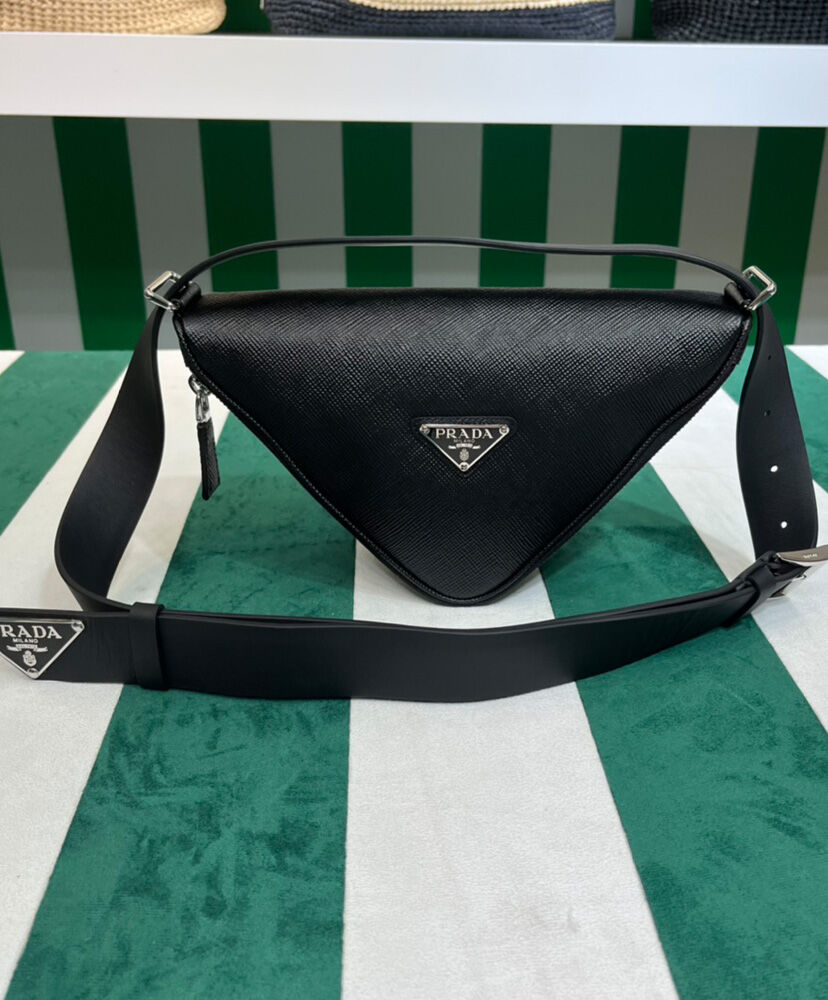 Prada Saffiano Leather Belt Bag Black