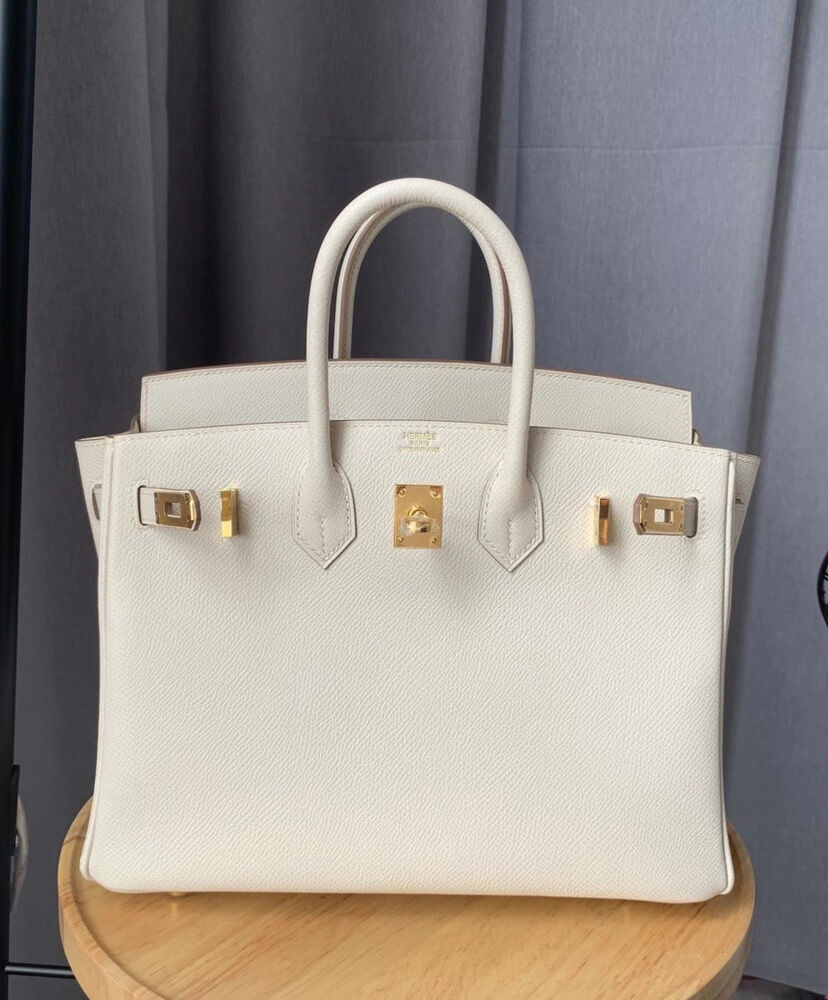 Hermes Birkin 25 Epsom Leather Paon Phw Cream
