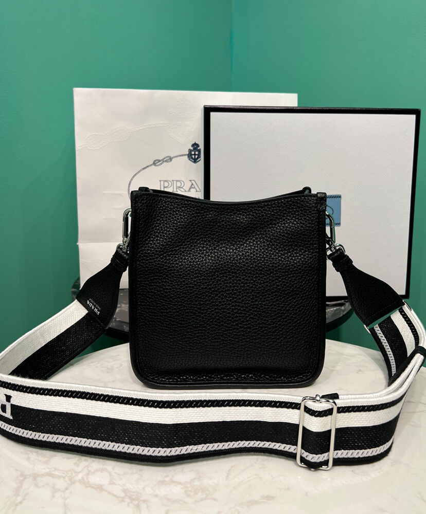 Prada Leather Mini Shoulder Bag Black