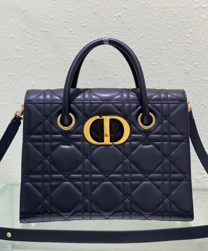 Christian Dior Large St Honore Tote Black