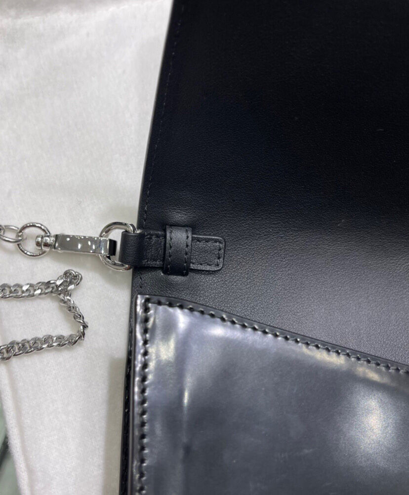 Prada Brushed Leather Shoulder Bag 1BD307 Black