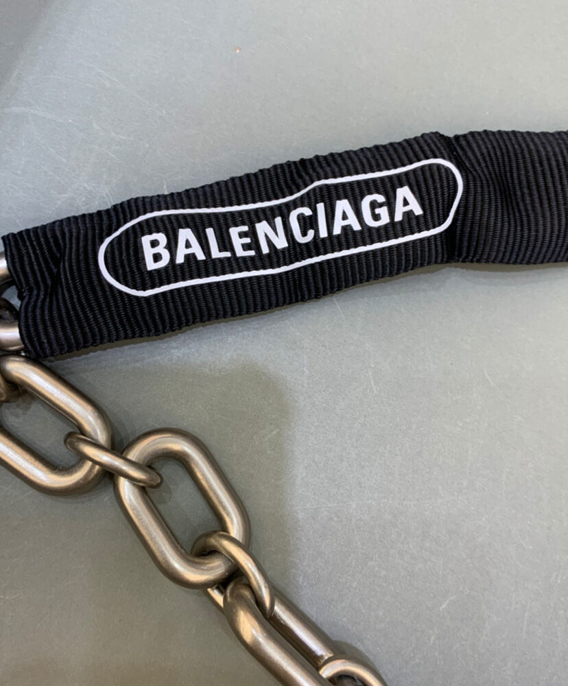Balenciaga Downtown Small Shoulder Bag With Chain Pink