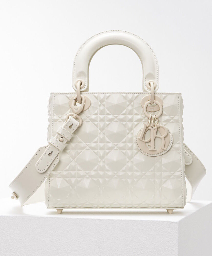 Christian Dior Small Lady Dior My Abcdior Bag Cream