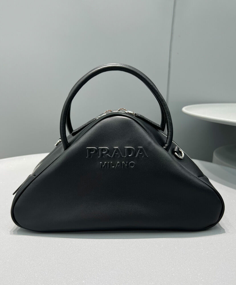 Prada Leather Prada Triangle Bag Black
