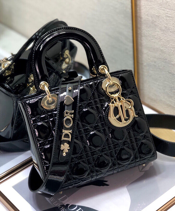 Christian Dior Small Lady Dior Bag Black