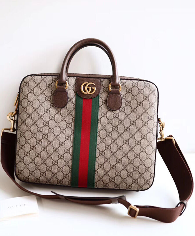 Gucci Ophidia GG briefcase 574793 Dark Coffee