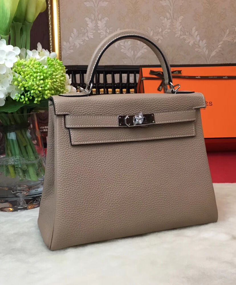 Hermes Kelly Bag 25 Togo Leather Gray