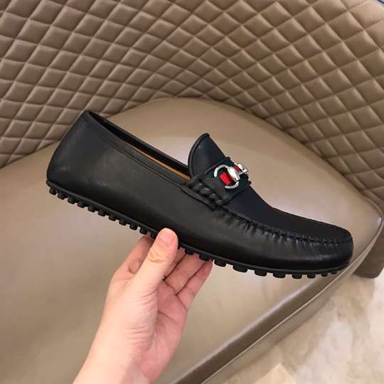 GUCCI GUCCI LEATHER DRIVER WITH WEB   LDG010