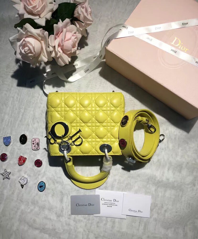 Christian Dior Lady Dior Bag 2017 Yellow