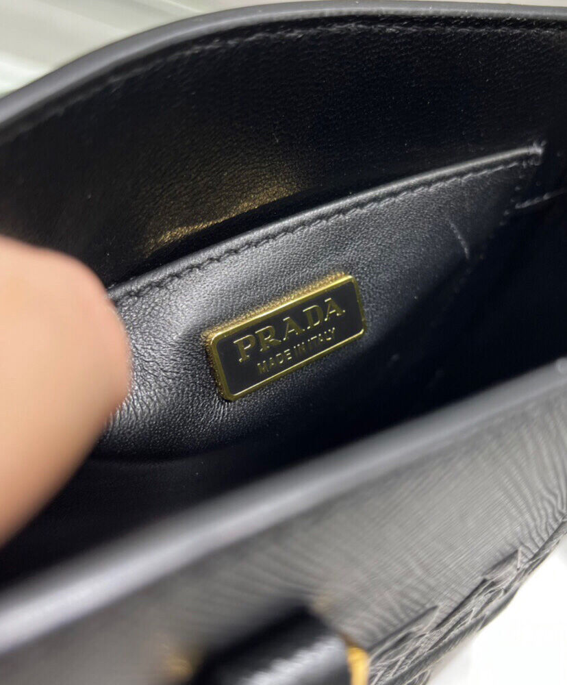Prada Small Saffiano Leather Handbag Black