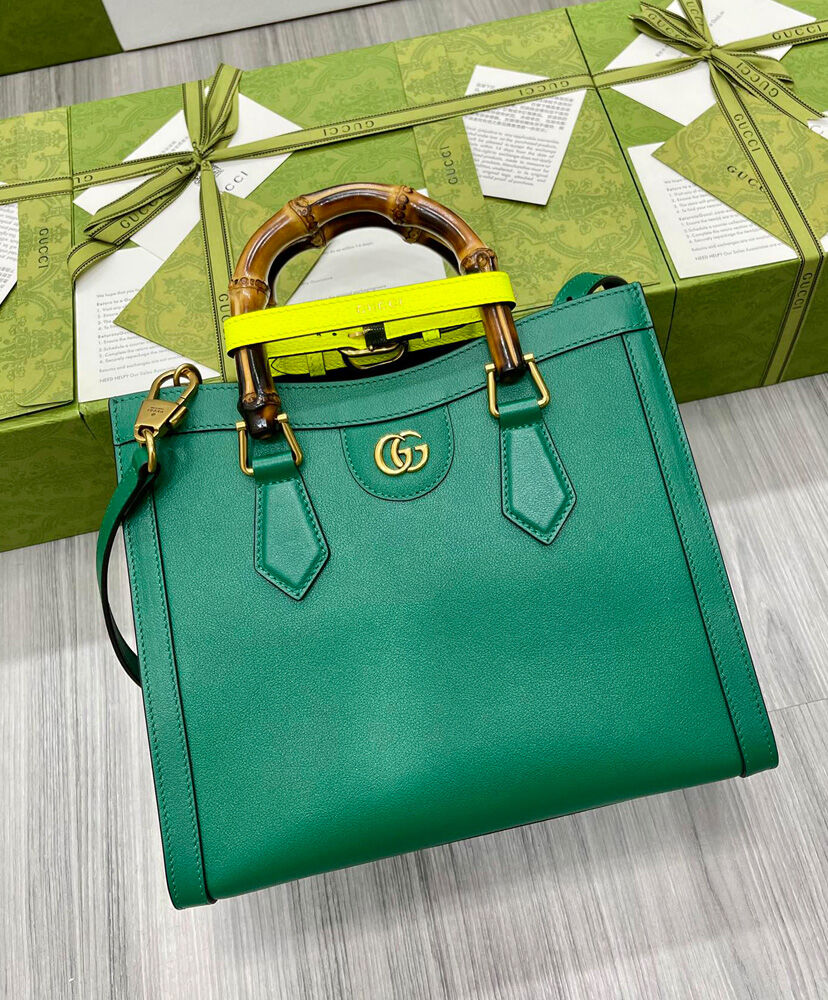 Gucci Diana Small Tote Bag 660195 Green