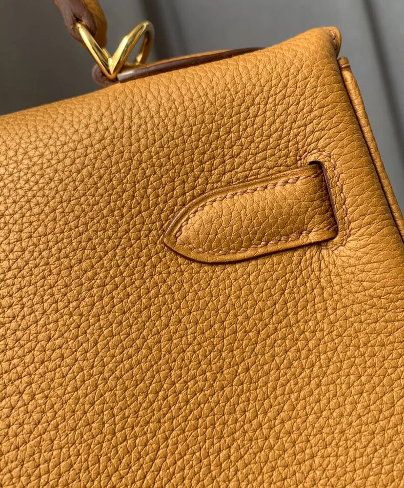 Hermes Kelly Bag 32 Togo Leather Apricot