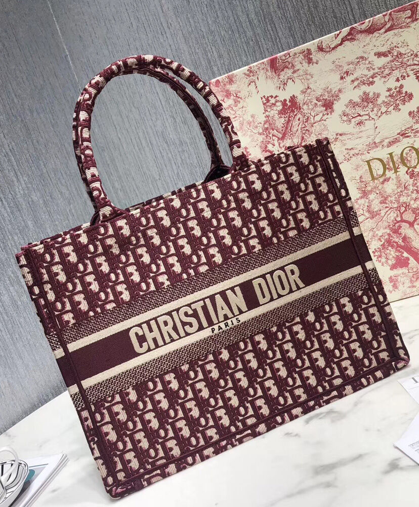 Christian Dior Small Book Tote bag Red