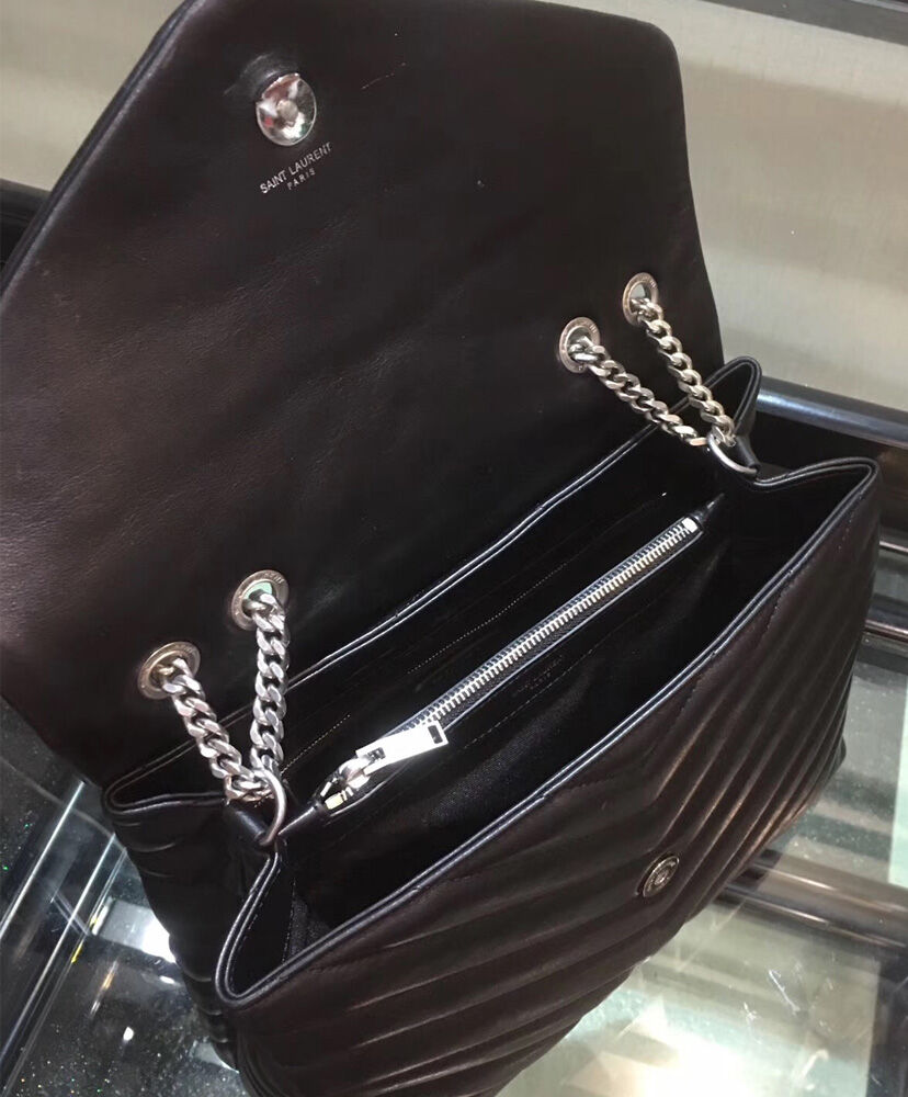 Saint Laurent medium Lou Lou chain bag Black