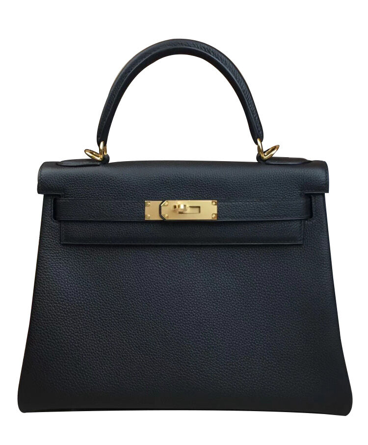 Hermes Kelly Bag 25 Togo Leather Black