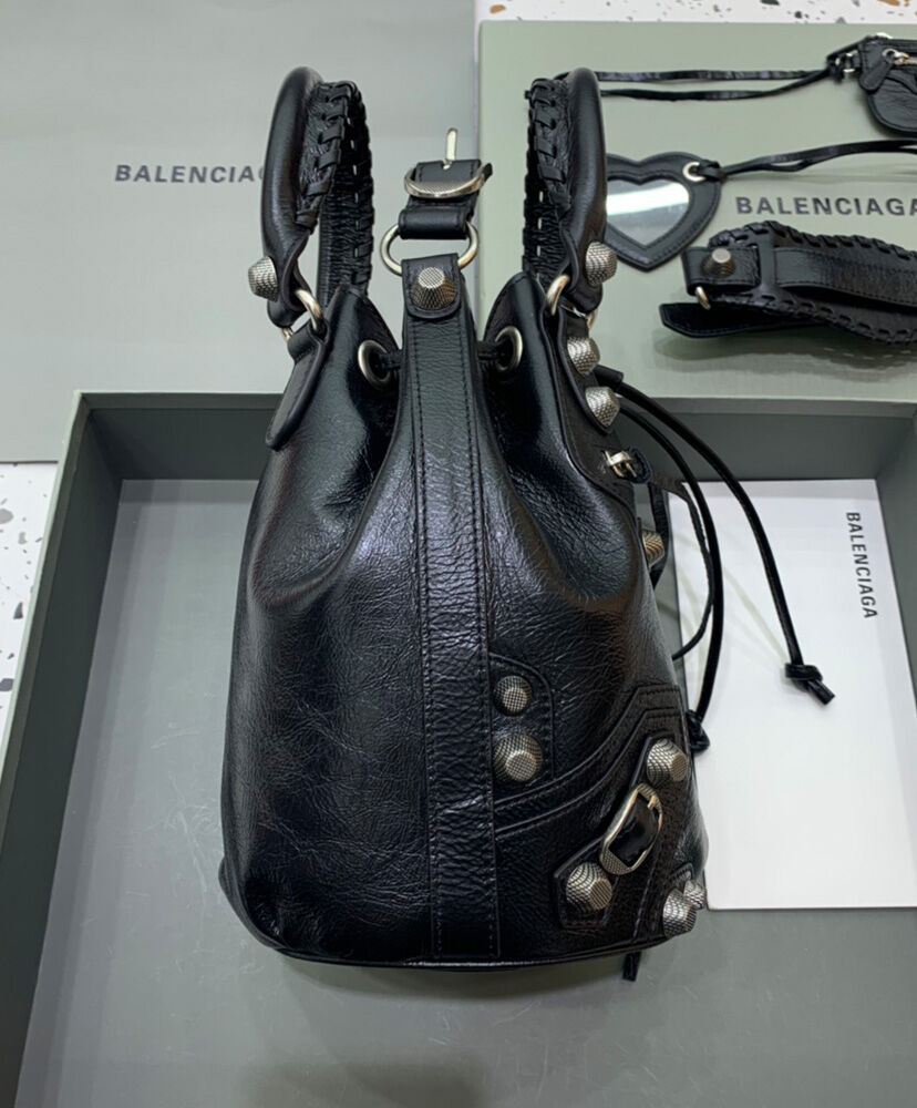 Balenciaga Le Cagole Small Bucket Bag Black