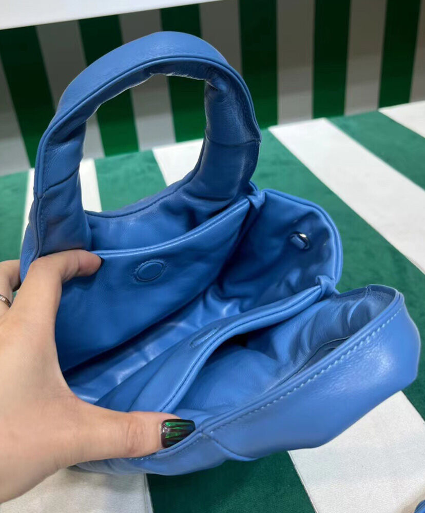 Prada Small Padded Prada Soft Nappa-leather Bag 1BA359 Blue