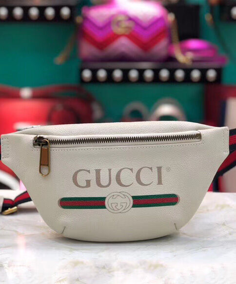 Gucci Print Small Belt Bag 527792 Cream