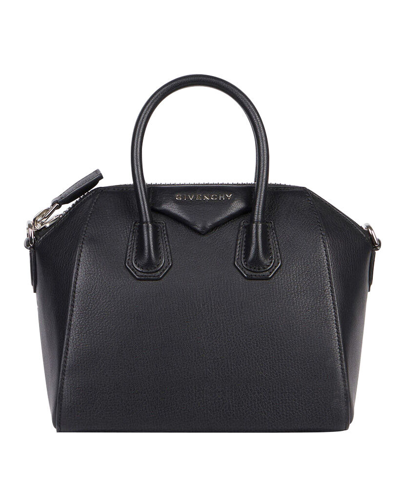 Givenchy Mini Antigona bag in eggplant grained leather BB05114012 Black