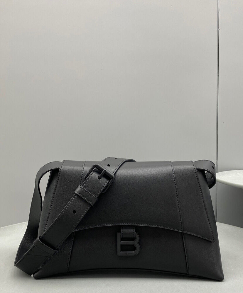 Balenciaga Downtown Medium Shoulder Bag Black