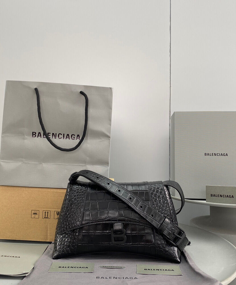 Balenciaga Downtown Small Shoulder Bag Black