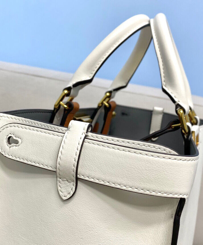 Fendi Peekaboo X-Tote Small White